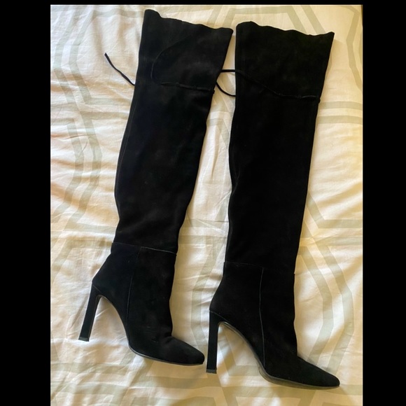 Suede thigh high boots - Picture 2 of 3